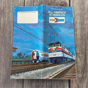 Vtg Amtrak National Train Timetables Schedule Brochure Booklet May 1975